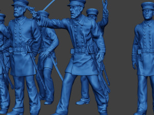 American Naval Officers Civil War Union Pack 1 ACWUS1 Model Cetak 3D