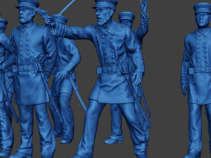 Pacchetto Unione Guerra Civile Ufficiali Navali Americani 1 ACWUS1 Modello di stampa 3D