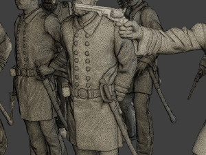 American Naval Officers Civil War Union Pack 1 ACWUS1 Model Cetak 3D