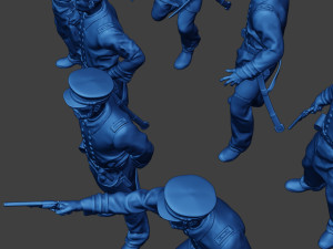 American Naval Officers Civil War Union Pack 1 ACWUS1 Model Cetak 3D