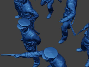 Pacchetto Unione Guerra Civile Ufficiali Navali Americani 1 ACWUS1 Modello di stampa 3D