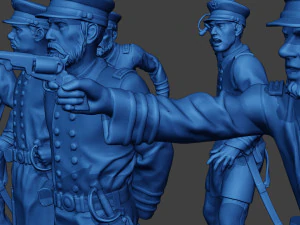 Pacchetto Unione Guerra Civile Ufficiali Navali Americani 1 ACWUS1 Modello di stampa 3D