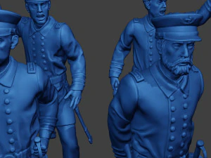 Pacchetto Unione Guerra Civile Ufficiali Navali Americani 1 ACWUS1 Modello di stampa 3D