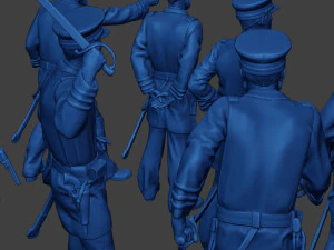 Pacchetto Unione Guerra Civile Ufficiali Navali Americani 1 ACWUS1 Modello di stampa 3D