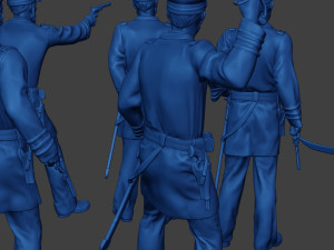 American Naval Officers Civil War Union Pack 1 ACWUS1 Model Cetak 3D