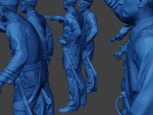 Pacchetto Unione Guerra Civile Ufficiali Navali Americani 1 ACWUS1 Modello di stampa 3D