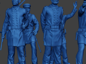 American Naval Officers Civil War Union Pack 1 ACWUS1 Model Cetak 3D