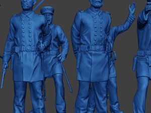 Pacchetto Unione Guerra Civile Ufficiali Navali Americani 1 ACWUS1 Modello di stampa 3D