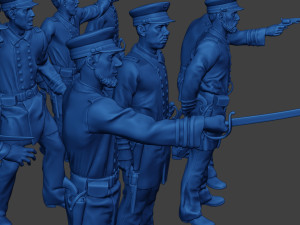 American Naval Officers Civil War Union Pack 1 ACWUS1 Model Cetak 3D