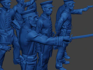 Pacchetto Unione Guerra Civile Ufficiali Navali Americani 1 ACWUS1 Modello di stampa 3D