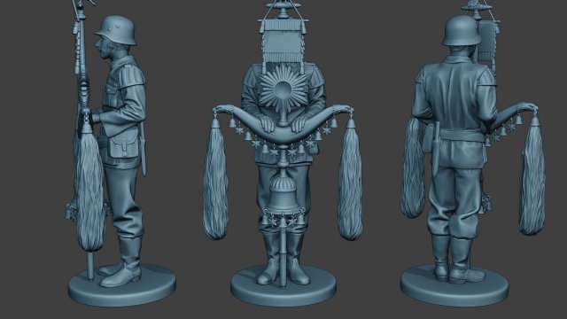 German musician soldier ww2 Stand Schellenbaum G8 Modelo de impresión 3D .c4d .max .obj .3ds .fbx .stl .blend 