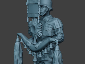 German musician soldier ww2 Stand Schellenbaum G8 Modelo de impresión 3D