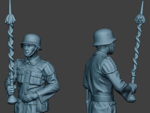 German musician soldier ww2 Stand Tambourstock G8 3D Print Model
