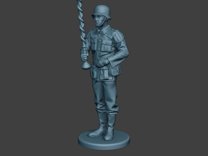 German musician soldier ww2 Stand Tambourstock G8 3D Print Model
