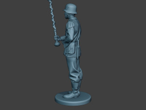 German musician soldier ww2 Stand Tambourstock G8 3D Print Model
