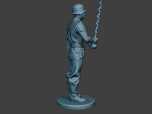 German musician soldier ww2 Stand Tambourstock G8 3D Print Model