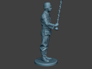 German musician soldier ww2 Stand Tambourstock G8 3D Print Model