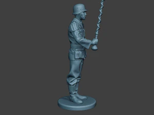 German musician soldier ww2 Stand Tambourstock G8 3D Print Model