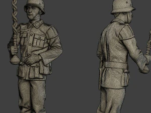 German musician soldier ww2 Stand Tambourstock G8 3D Print Model