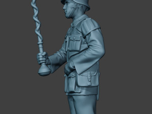 German musician soldier ww2 Stand Tambourstock G8 3D Print Model