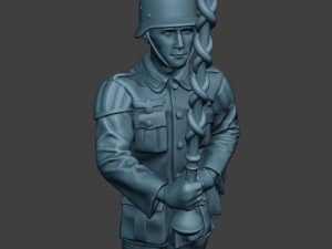 German musician soldier ww2 Stand Tambourstock G8 3D Print Model