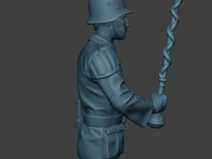 German musician soldier ww2 Stand Tambourstock G8 3D Print Model