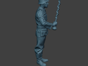 German musician soldier ww2 Stand Tambourstock G8 3D Print Model