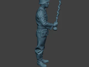 German musician soldier ww2 Stand Tambourstock G8 3D Print Model