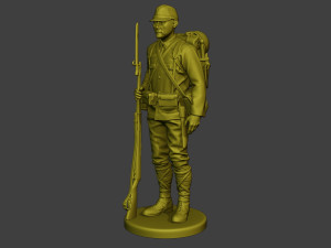 Japanese soldier ww2 Attention J1 3D-Druckmodell