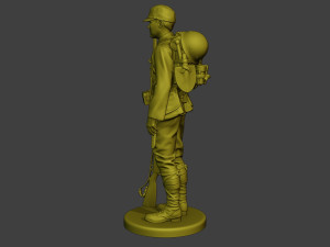 Japanese soldier ww2 Attention J1 3D-Druckmodell