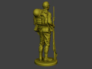Japanese soldier ww2 Attention J1 3D Print Model
