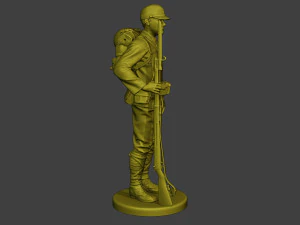 Japanese soldier ww2 Attention J1 3D Print Model
