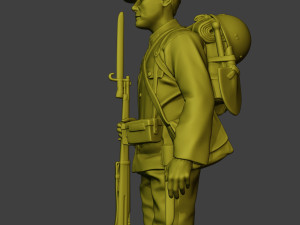 Japanese soldier ww2 Attention J1 3D-Druckmodell