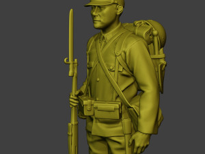 Japanese soldier ww2 Attention J1 3D-Druckmodell