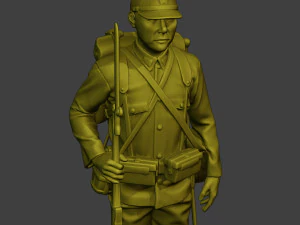 Japanese soldier ww2 Attention J1 3D Print Model