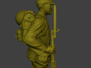 Japanese soldier ww2 Attention J1 3D-Druckmodell
