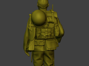 Japanese soldier ww2 Attention J1 3D-Druckmodell