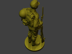 Japanese soldier ww2 Attention J1 3D-Druckmodell