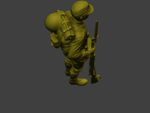 Japanese soldier ww2 Attention J1 3D-Druckmodell