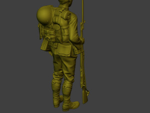 Japanese soldier ww2 Attention J1 3D-Druckmodell