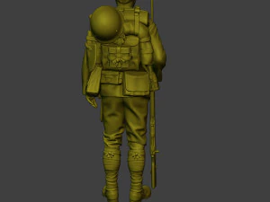 Japanese soldier ww2 Attention J1 3D Print Model
