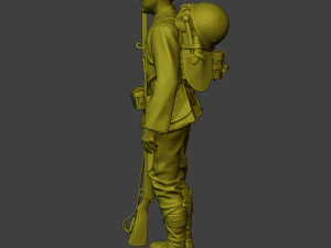 Japanese soldier ww2 Attention J1 3D Print Model