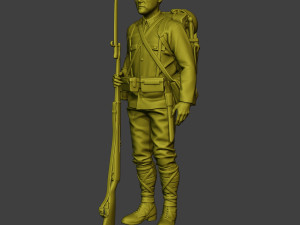 Japanese soldier ww2 Attention J1 3D-Druckmodell