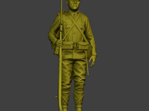 Japanese soldier ww2 Attention J1 3D-Druckmodell