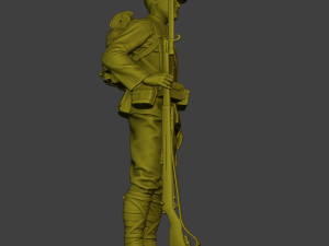 Japanese soldier ww2 Attention J1 3D-Druckmodell
