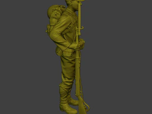 Japanese soldier ww2 Attention J1 3D Print Model