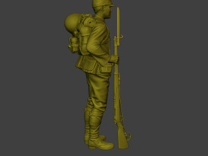 Japanese soldier ww2 Attention J1 3D-Druckmodell