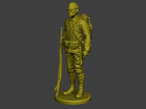Japanese soldier ww2 Attention2 J1 Model Cetak 3D