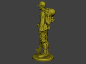 Japanese soldier ww2 Attention2 J1 Model Cetak 3D