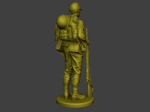 Japanese soldier ww2 Attention2 J1 Model Cetak 3D